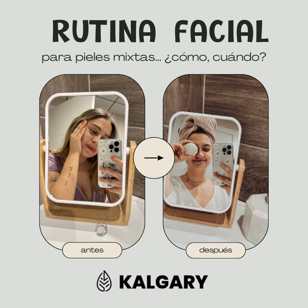 Rutina facial pieles mixtas natural